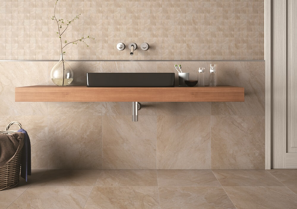 Elegant Beige bathroom tiles