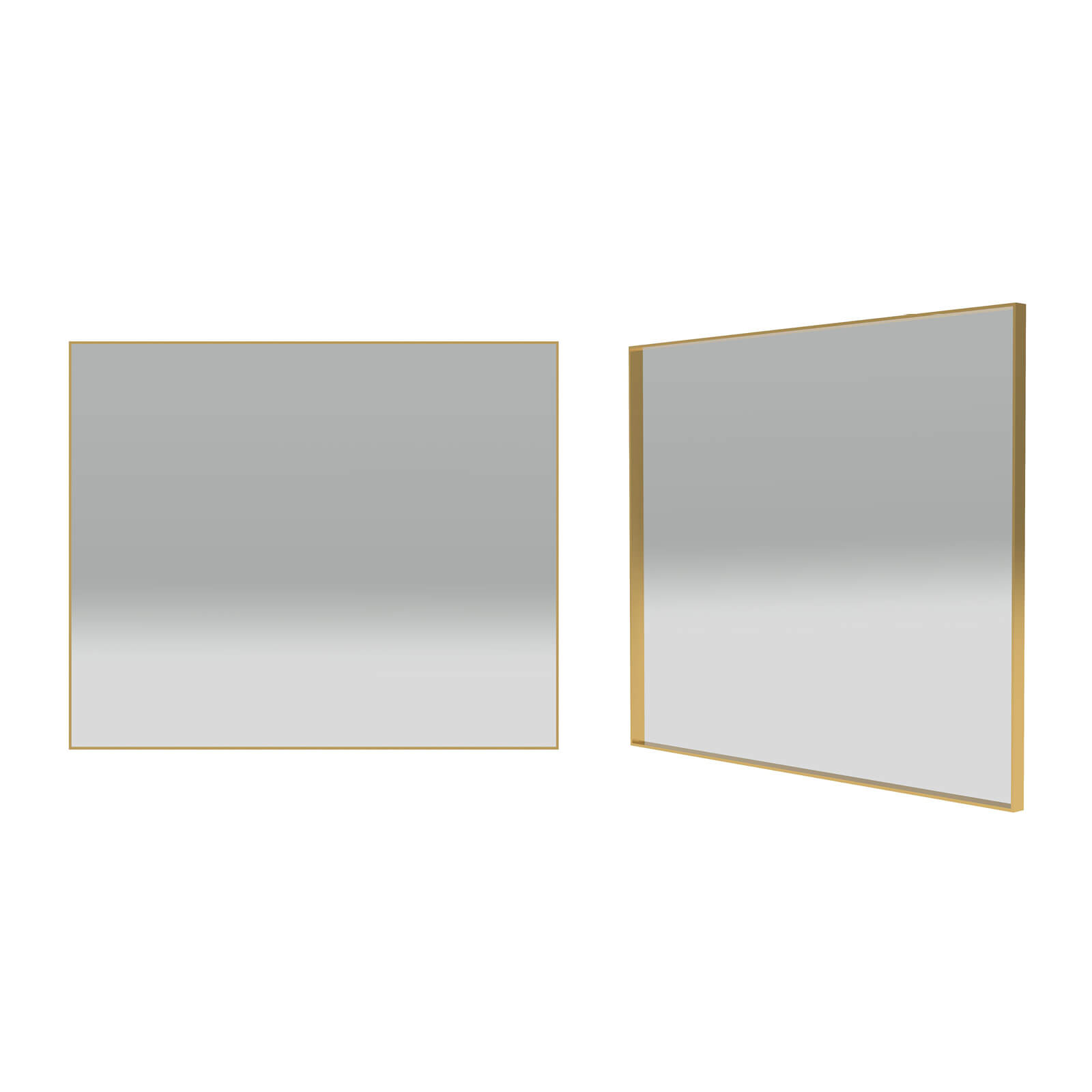 Rectangle Mirror Brushed Gold Pvd, Brushed Gold Rectangle Bathroom Mirror